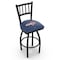 Holland Bar Stool Co 25" Blk Wrinkle Washington Capitals Swivel Bar Stool, Jailhouse Back L01825WshCap - alternate 1