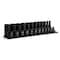 Capri Tools 3/8 in. Drive Shallow/Deep Impact Socket Set, 12-Pt, SAE, 24-Pc w/ Black Billet Aluminum Socket Rail CP53800-24SSDR-BK - alternate 1