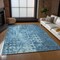 Homeroots 3' X 5' Blue Ikat Washable Indoor Outdoor Area Rug 576971 - alternate 2