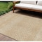 Homeroots 10' X 14' Gold And Ivory Chevron Washable Indoor Outdoor Area Rug 612261 - alternate 1