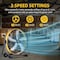 Edendirect 24in 3 Speeds High Velocity Internal Oscillating Barrel Floor Fan Yellow with 1/4 IR-FAN7807 - alternate 3