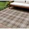 Homeroots 9' X 12' Brown Beige And Gold Plaid Washable Indoor Outdoor Area Rug 597097 - alternate 1