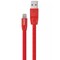 Signify USB-A to Apple Lightning Charging Cable Silicone 3.9ft Red DLC2508C - alternate 1