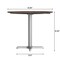 Flash Furniture 31.25" Round Outdoor Tabletop, Dark Brown, Seamless Surface Technology, 22x22 Silver Cast IronxBase ST-RD31-WBR-T2222S-GG - alternate 4