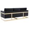 Leisuremod Lincoln Upholstered Velvet Sofa with Gold Frame, Midnight Black LA83BL - alternate 5