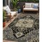 Homeroots 5' X 8' Black Gray And Ivory Oriental Washable Indoor Outdoor Area Rug 600139 - alternate 1