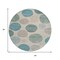 Homeroots 8' Teal Blue Ivory And Pale Aqua Round Geometric Washable Indoor Outdoor Area Rug 630593 - alternate 3