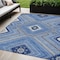 Homeroots 5' X 8' Blue Gray And Ivory Tribal Washable Indoor Outdoor Area Rug 598101 - alternate 1