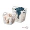 Basicwise Set of 2 Plastic Laundry Baskets with Handles Large & Small Ventilated Hampers for Clothes, White QI003857WT.2 - alternate 1