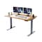 Homeroots 48" Adjustable Brown and Gray Stainless Steel Computer Desk 397739 - alternate 5