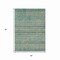 Homeroots 5' X 8' Teal Blue Gold And Taupe Southwestern Washable Indoor Outdoor Area Rug 615981 - alternate 5
