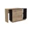 Homeroots Natural and Natural And Black 59in Kitchen Island With Storage 474090 - alternate 1