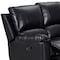 Homeroots Black Polyester Blend Power Reclining U Shaped Three Piece Corner Sectional 366243 - alternate 3