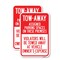 Signmission Tow Zone Assigned Parking Spaces on These Premises, Vio, 12'' X 18'', Heavy Gauge Aluminum, 2PK A-1218-2PACK-22797 - alternate 1