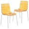 Leisuremod Astor Plastic Dining Chair with White Steel Base in Orange, 2PK ACW-20OR2 - alternate 1