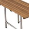 Homeroots 18" X 34" Brown Teak Rectangular Shower Bench 549355 - alternate 2
