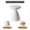 Leisuremod Dune 17 in Round Fiberstone Side Table, Pedestal Base, Weatherproof, Fully Assembled DST17MW - alternate 5