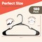 Campior Premium Black Clothes Hangers, Slim, Durable, with Shoulder Grooves for Coats and Laundry, 180PK CMPPLH180BK - alternate 2