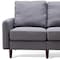 Homeroots Loft Gray 56in Round Arm Modular Loveseat 403591 - alternate 3