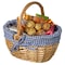 Wickerwise Picnic Basket with Handle and Washable Plaid Liner - Ideal for Outdoor Adventures,  QI004718.S - alternate 1