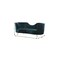 Homeroots 83" Green Velvet Curved Sofa With Gold Legs 480903 - alternate 3