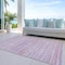 Homeroots 3' X 5' Mauve Striped Washable Indoor Outdoor Area Rug 607956 - alternate 3