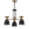 Jonathan Y Edison 20" 3-Light Metal LED Pendant, Black/Brass Gold JYL6137A - alternate 3