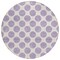 Homeroots 8' Lavender And Ivory Round Polka Dot Washable Indoor Outdoor Area Rug 614913 - alternate 4