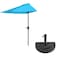 Pure Garden 9ft Half Umbrella with Base, Brilliant Blue 50-LG1037B - alternate 4