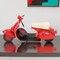 Homeroots 9" Red and Black Metal Hand Painted 1959 Red Scooter Model Motorcycle 489434 - alternate 4