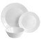 Gibson Ultra Courtyard 12 Piece Tempered Opal Glass Dinnerware Set in White 126948.12 - alternate 3