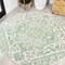 Jonathan Y Estrella Bohemian Medallion Textured Weave Green/Cream 5 ft Round Indoor/Outdoor Area Rug SMB105G-5R - alternate 1