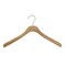 Nahanco 17in Low Gloss Natural Wooden SlimLine Jacket Hanger w/ Brushed Chrome Hook, 25PK SL23017 - alternate 1