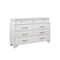 Homeroots 59" White Solid Wood Mirrored Nine Drawer 384055 - alternate 2