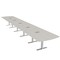 Skutchi Designs 22ft Arc Rectangle Conference Table With Power | Harmony Series | 22 Person Meeting Room Table HAR-AREC-48X264-T-K458-ESIL - alternate 1