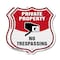 Signmission Private Property Shield Sign No Trespass, 12 inch X 12 inch, Aluminum Metal Sign, 2PK SHI-A-2PACK-12-448 - alternate 1