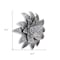 Homeroots 27" X 27" Gray and Off White Galvanized Metal Flower Hanging Dimensional Sculpture 483330 - alternate 4