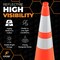 Xpose Safety 36 Inch Multipurpose PVC Orange Traffic Cone with 6in & 4in Reflective Collars, 12lb base OTC36-64-12L-1-X - alternate 5