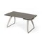 Homeroots 94" Gray Glass And Metal Self-Storing Leaf Sled Base Dining Table 487360 - alternate 3