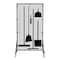 5S Supplies Housekeeping Shadow Board Broom Station V3, Gray / Black Shadows, Kit + Stand HSB-V3-GRAY/BLACK-KIT-STAND - alternate 1