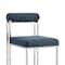 Armen Living Anastasia Dining Chair with Brushed Stainless Steel and Blue Fabric - Set of 2 LCANSIBSBLU - alternate 4