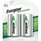 Energizer Recharge Universal Rechargeable D Batteries, For Multipurpose, Battery Rechargeable, D, 2500, 2PK NH50BP2 - alternate 1