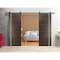 Sartodoors Sturdy Double Barn Door with Hardware, Planum 0310 Chocolate Ash and Aluminum Strips, 13FT Rail Han PLANUM0310DB-CA-5696 - alternate 1