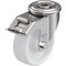 Zoro Select Kingpin Swivl Castr, Nyln, 4 in, 330 lb, Wht LEXR-PO 100XR-FI - alternate 1
