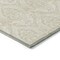 Homeroots 8' Round Light Green Round Damask Washable Non Skid Indoor Outdoor Area Rug 563858 - alternate 6