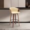 Armen Living Diana 26in Swivel Walnut Wood Counter Stool in Cream Faux Leather LCDIBAWACR26 - alternate 3
