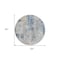 Homeroots 8' Denim Blue And Sky Blue Round Abstract Washable Indoor Outdoor Area Rug 587868 - alternate 3