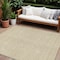 Homeroots 8' X 10' Gold And Ivory Geometric Washable Indoor Outdoor Area Rug 594464 - alternate 1