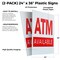 Signmission Atm, Plastic Signs Only 24 Inch x 36 Inch, Corrugated Plastic, 2PK CSB-2436-2PACK-Atm - alternate 2