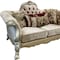 Homeroots 73in Bone Velvet Loveseat and Toss Pillows 515701 - alternate 4
